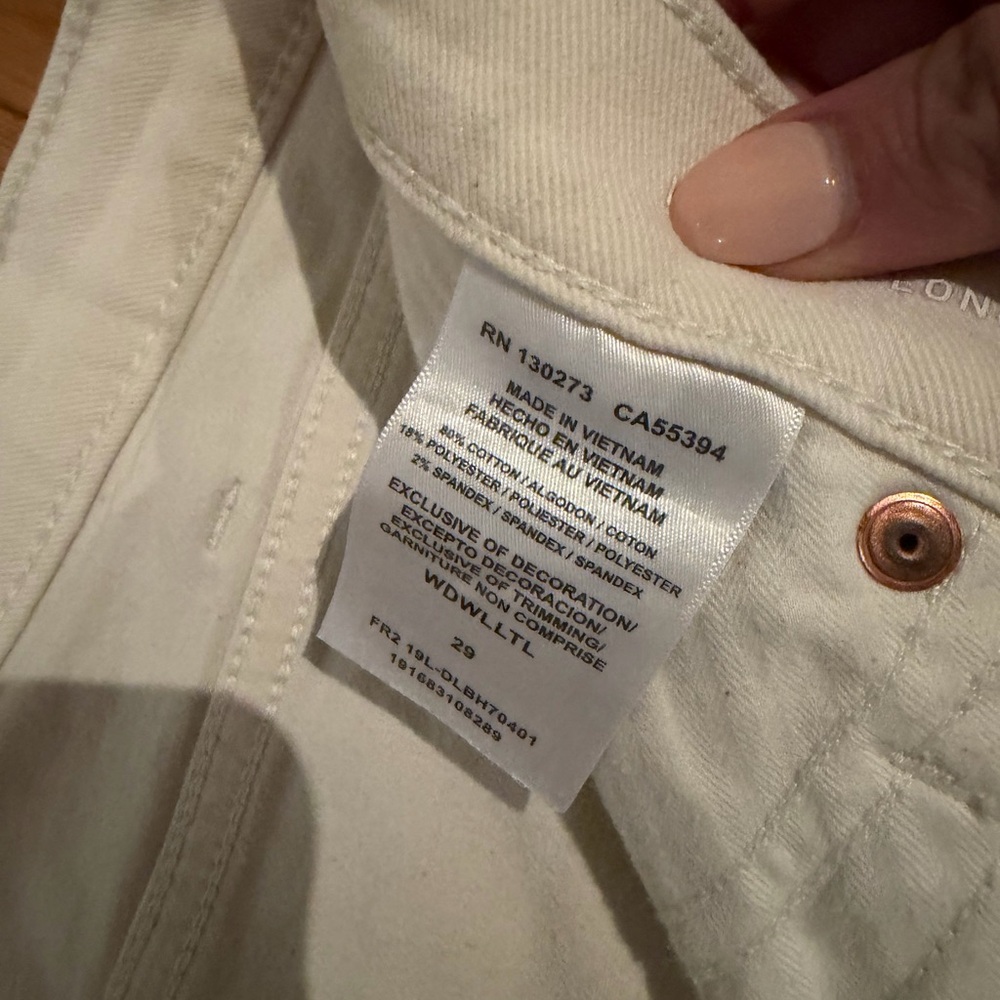 Wrangler Off-White Straight-Leg Pants - Picture 3 of 4